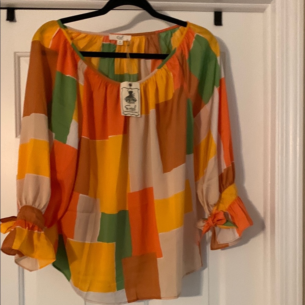 Vibrant Patchwork Blouse